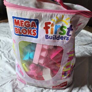 Mega Bloks First Builders Big Building Bag 80 pcs Pink Girl
